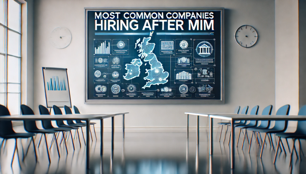 Most Common Companies Hiring after MiM in UK